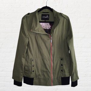 Schwiing army green cotton spring bomber jacket